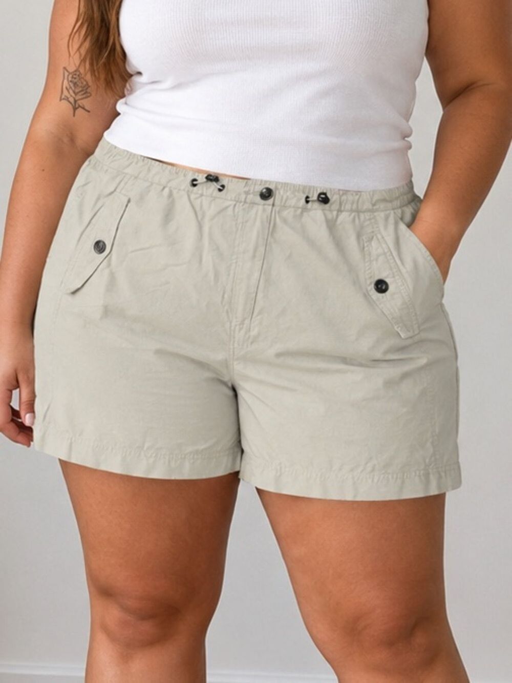 😍SHOW SPECIAL DENVER HAYES Classic Fit Beige Shorts size 18